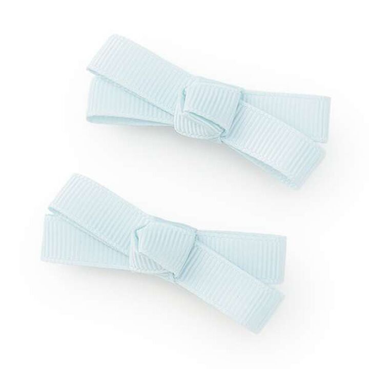 Ribbon Hair Clips 2P,Sax blue, medium image number 0