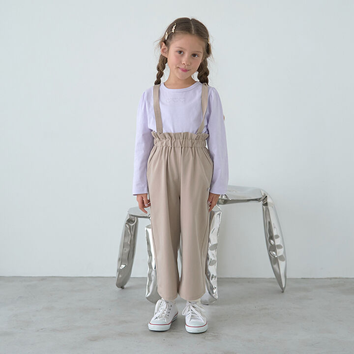 Relaxed Pants with Removable Suspenders,Beige, medium image number 0
