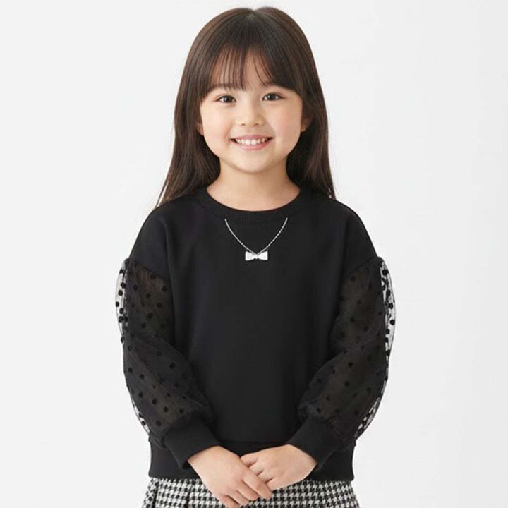 Tulle Sleeve Sweatshirt,, medium