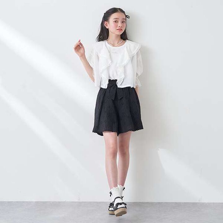 Frill Sailor Blouse & Tank Top Set,Sax blue, medium image number 9