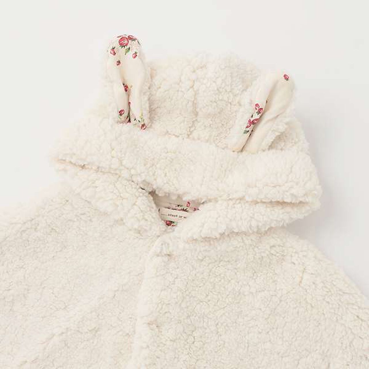 Fluffy Hooded Cape,Pearl white, large image number 2