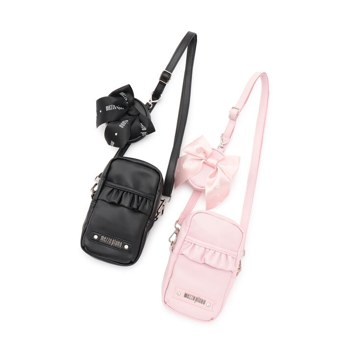 Mezzo Piano Mama Frill Ribbon Smartphone Shoulder Bag,Black, medium image number 10