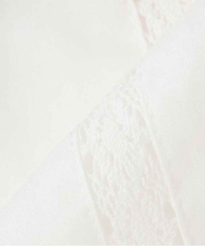 Cotton Lace Blouse,Off white, medium image number 3