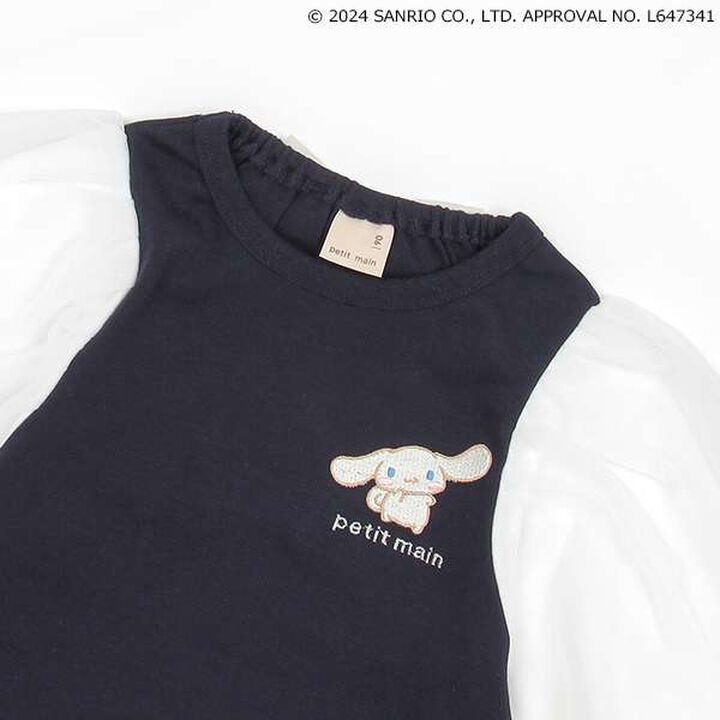 Sanrio Tulle Puff Sleeve 3/4 Long T-Shirt,Off white, medium image number 13