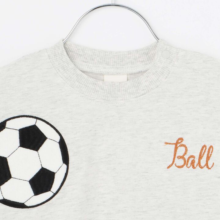 Ball Appliqu&eacute; Long-Sleeve T-Shirt,Smoke white, medium image number 8