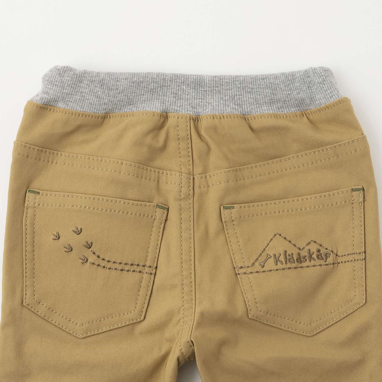 Dinosaur Cuffed Long-Length Straight Pants,Beige, large image number 9