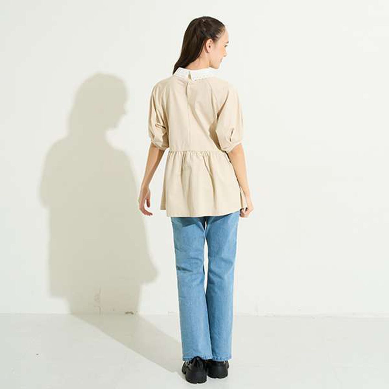 [AMI] Denim Flare Pants,Black, large image number 8