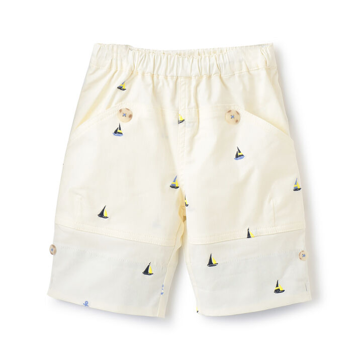 Yacht Embroidery Half Pants,, medium