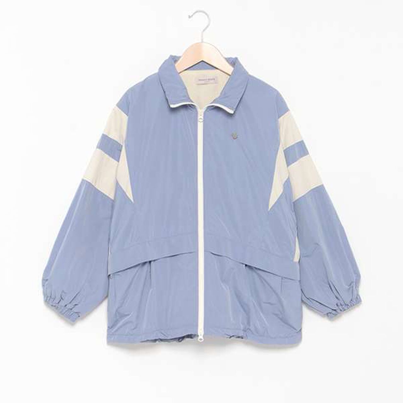 Water-Repellent Fleece-Lined Warm Color Block Track Jacket,Light beige, large image number 11