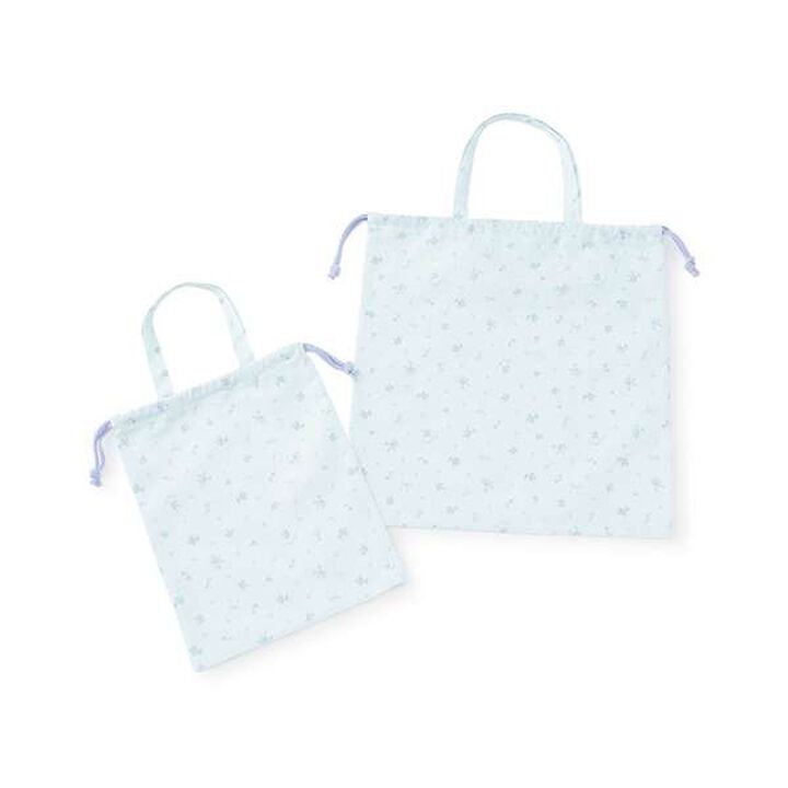 Small Floral Pattern Gym and Lunch Bag Set,Light blue, medium image number 1