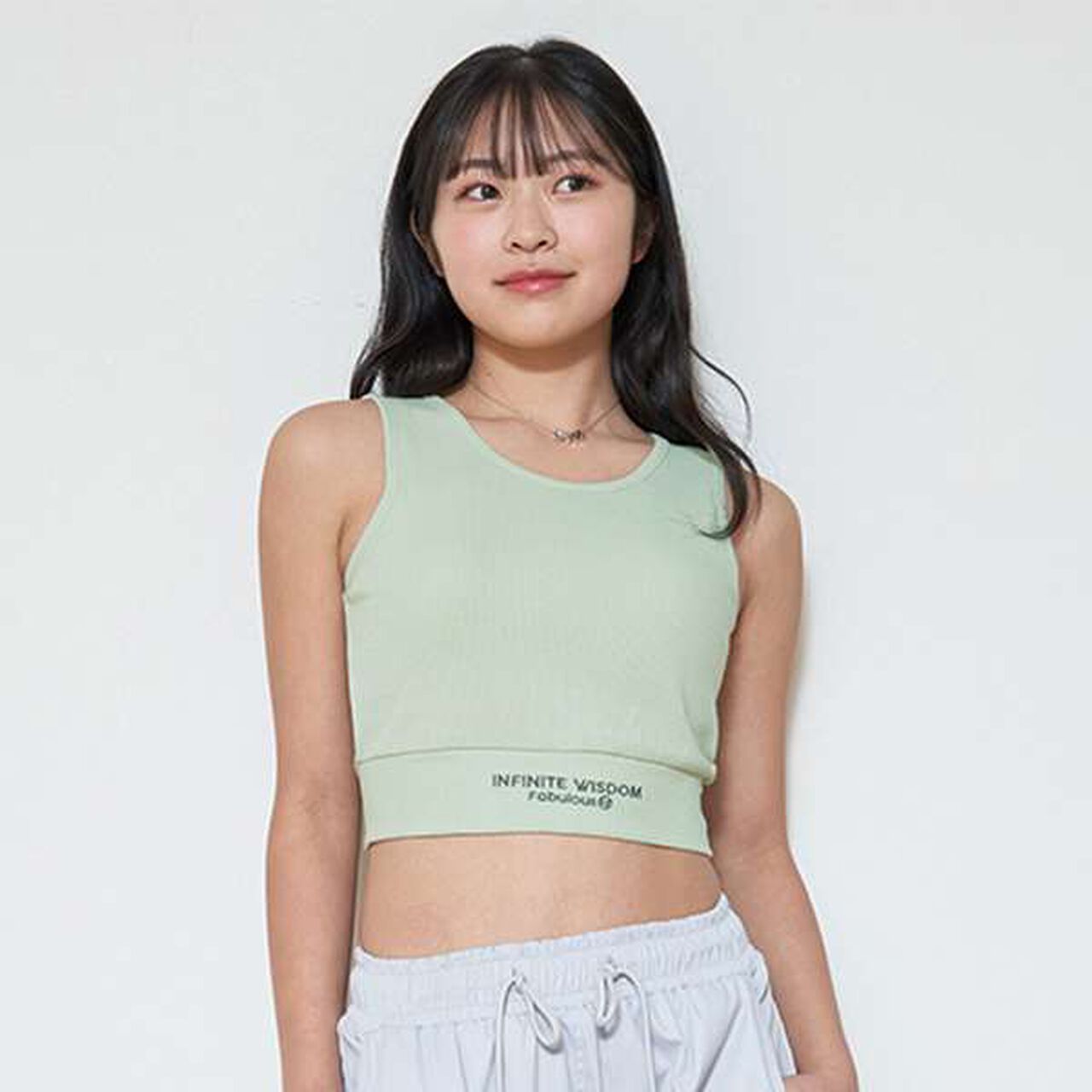 [LTXC] Quick-Dry Black Cropped Tank Top,Lavender, large image number 20