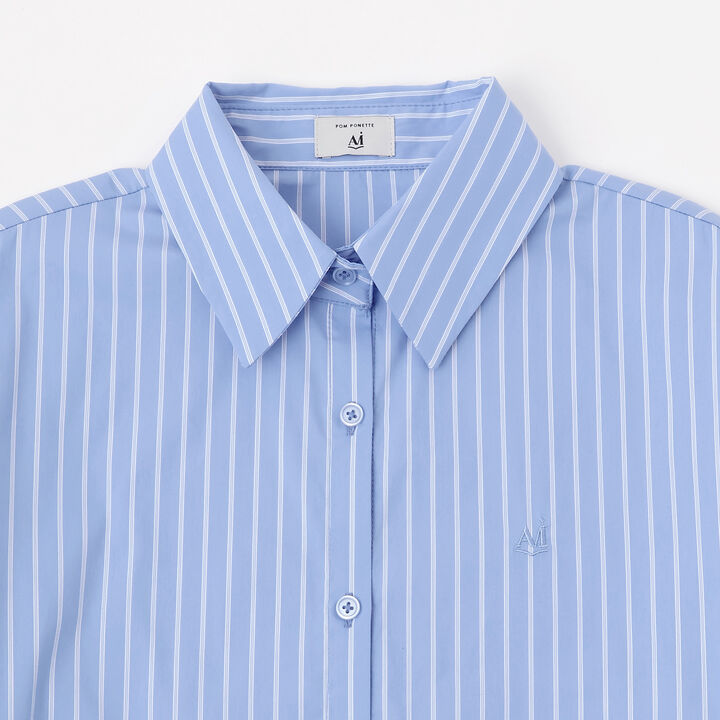 [AMI] Lightweight French Terry Vest × Peplum Shirt Dress,Navy, medium image number 6