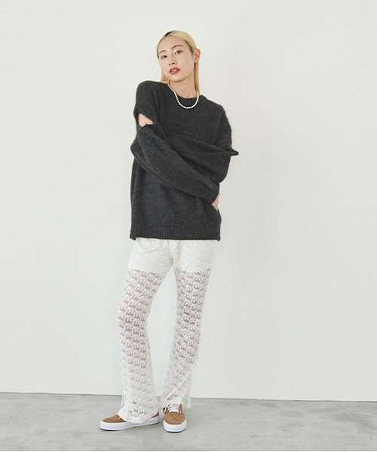 MIX Knit Pullover,Green, large image number 16