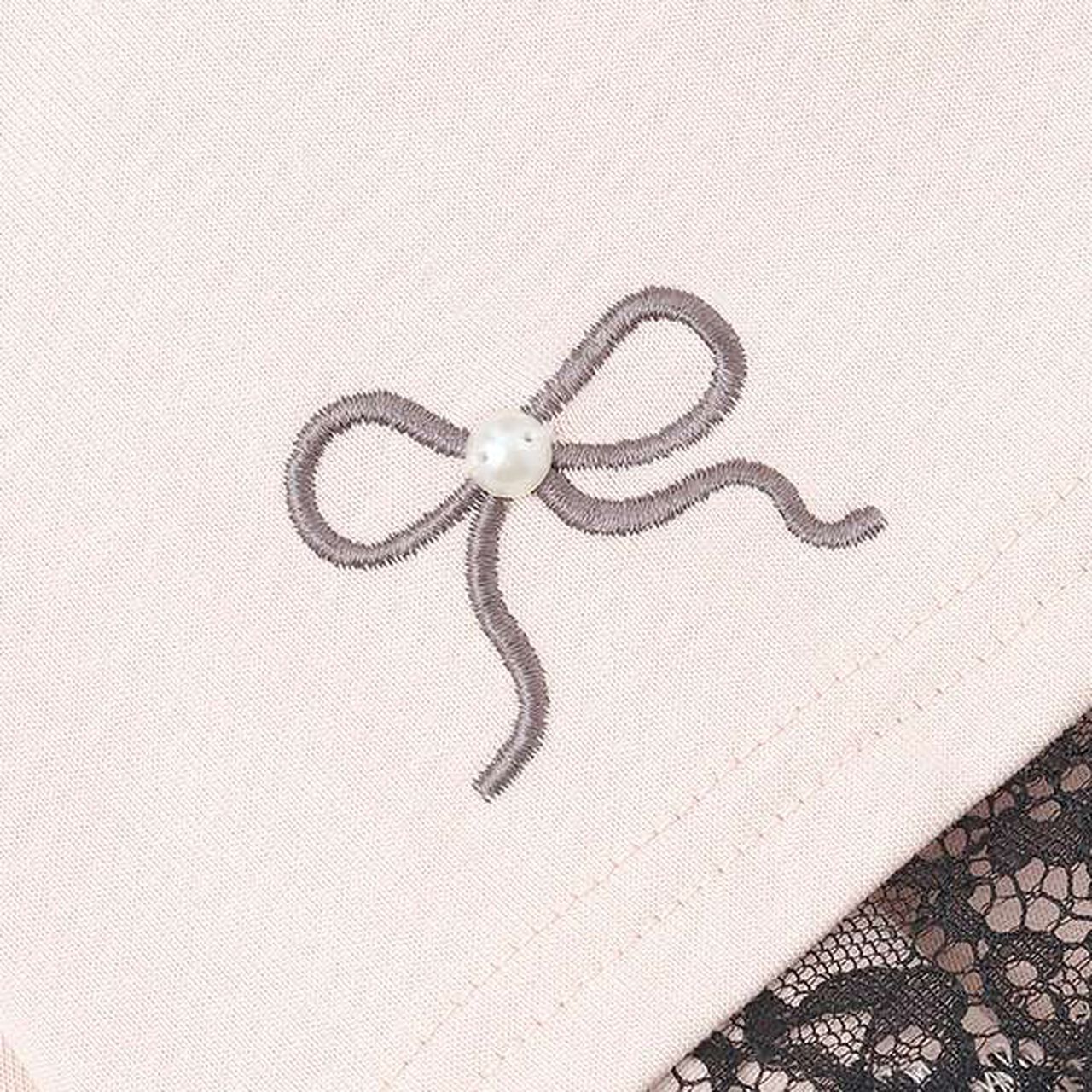 [Cool Touch] Lace Trim Parka Mini One-Piece Dress,Pink, large image number 10