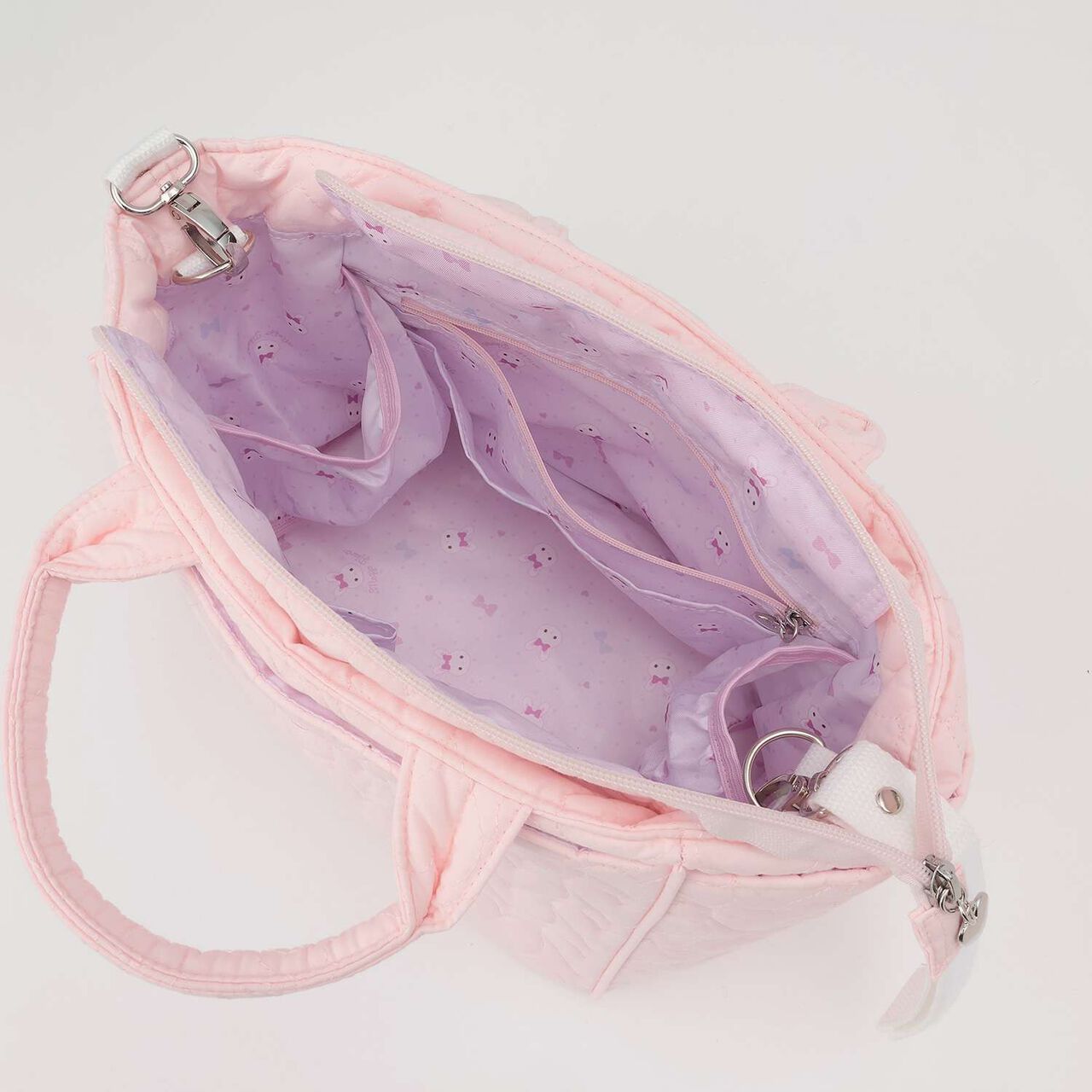 [Mezzo Piano Mama] Rabbit Appliqu&eacute; 2 Way Tote Bag,Light pink, large image number 5