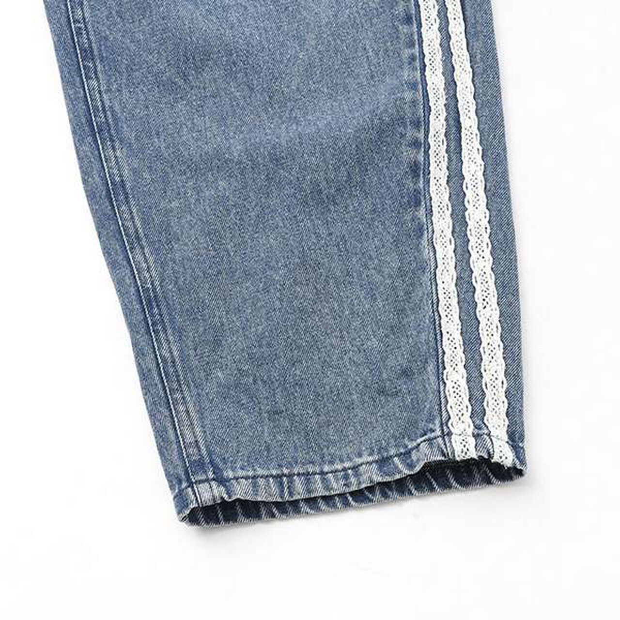 Slim-Fit Barrel Leg Denim Pants (Assorted Design),Blue, large image number 7