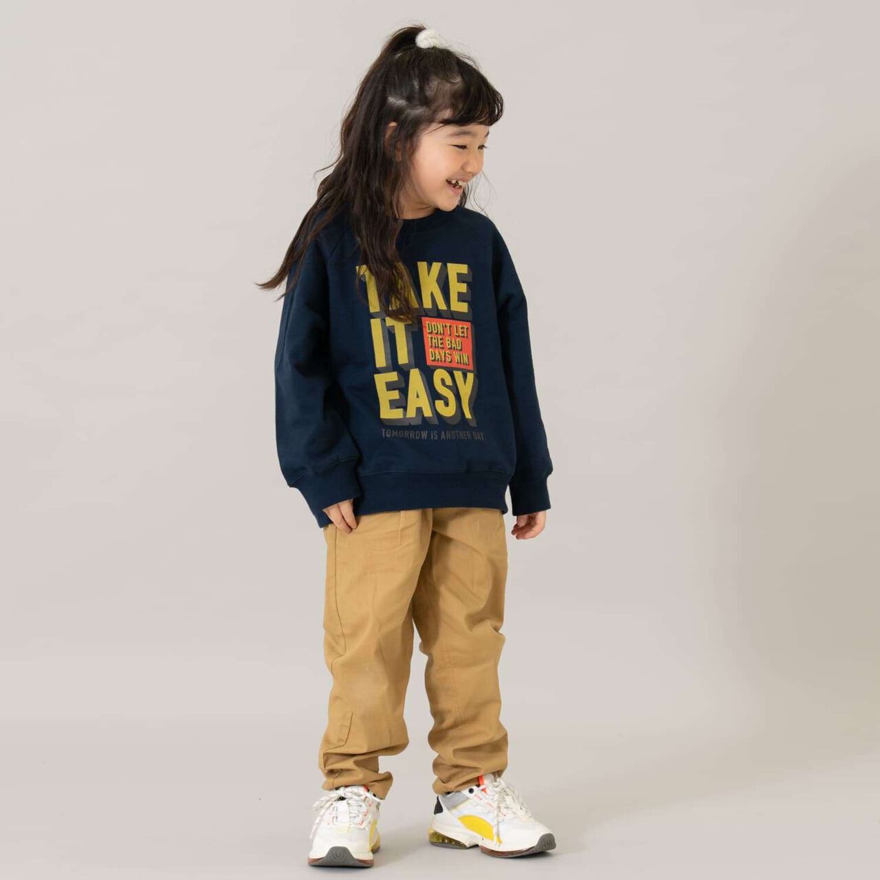 [365D.] [Matching with Dad] Raglan Sweatshirt Assortment Logo Pullover,Charcoal gray, large image number 7