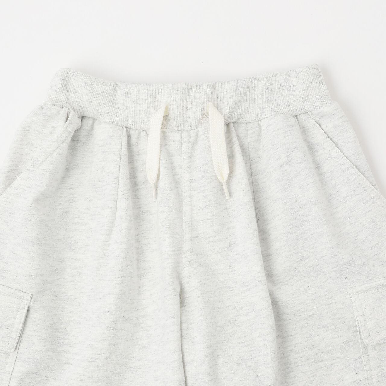 Sweatshirt Cargo Half Pants,Smoke white, large image number 2