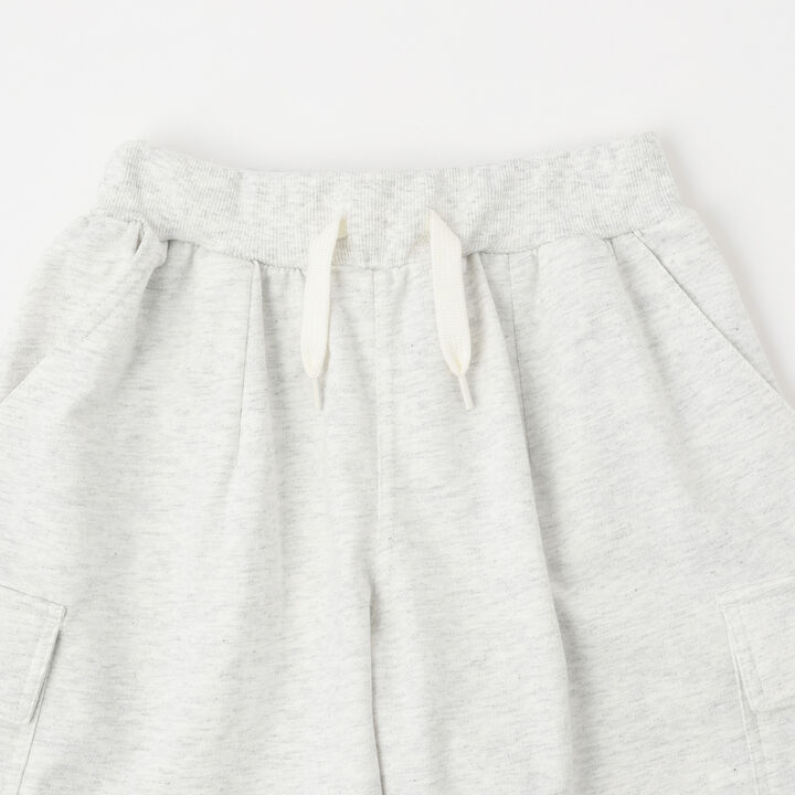 Sweatshirt Cargo Half Pants,Smoke white, medium image number 2