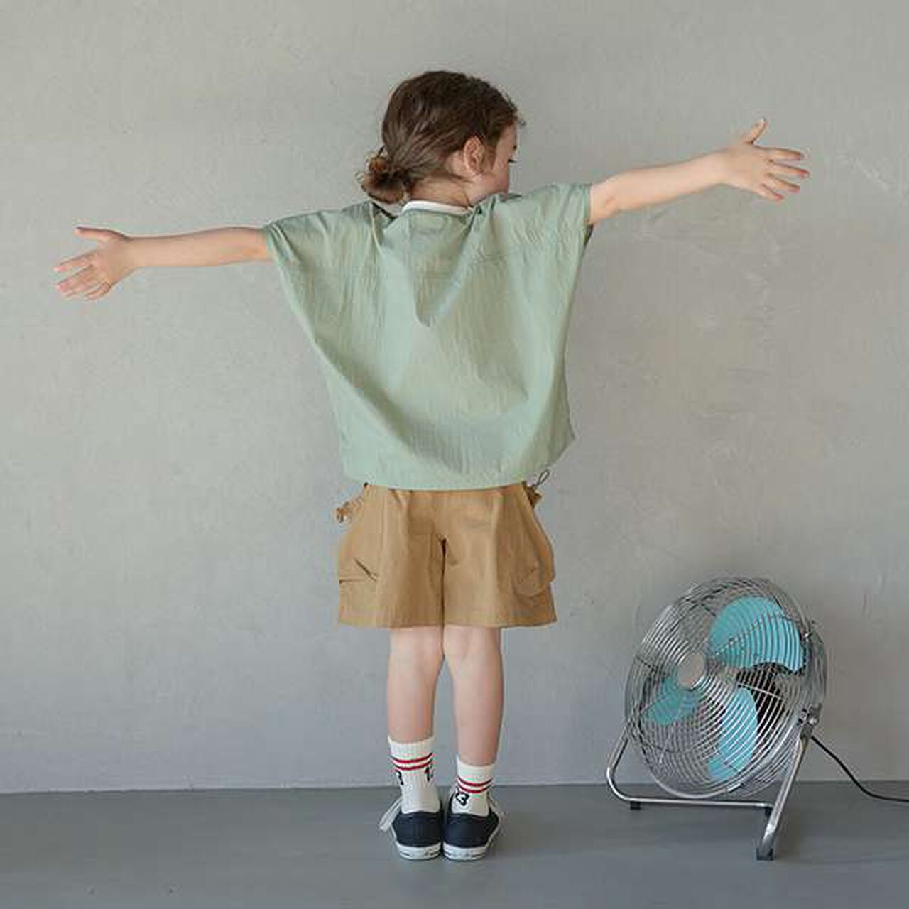 Easy Wide Nylon T-Shirt,Light khaki, large image number 3