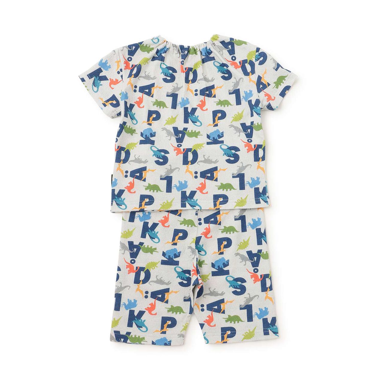 All-Over Pattern Short-Sleeve Loungewear,Sax blue, large image number 1