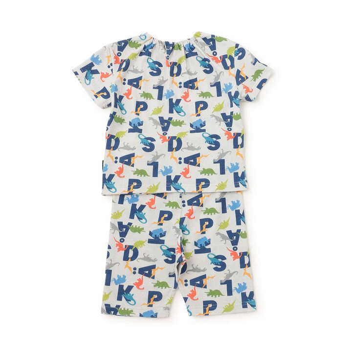 All-Over Pattern Short-Sleeve Loungewear,Sax blue, medium image number 1