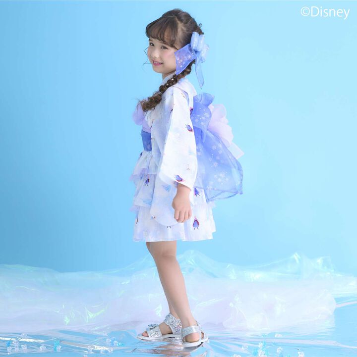 Frozen Yukata Dress [Cool Touch & Quick-Dry Absorbent],Sax blue, medium image number 1