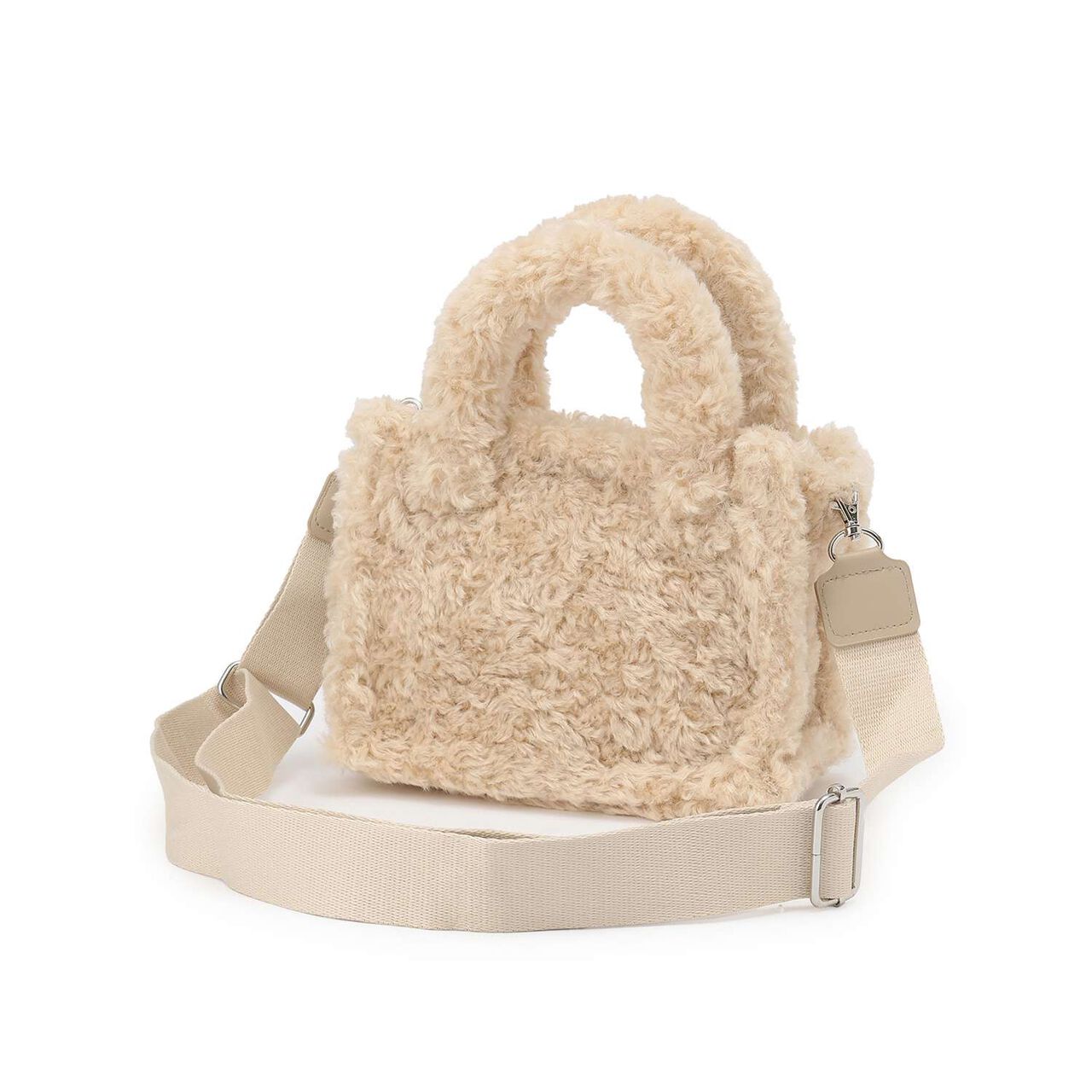 Boa Shoulder Bag with Charm,Ivory, large image number 1