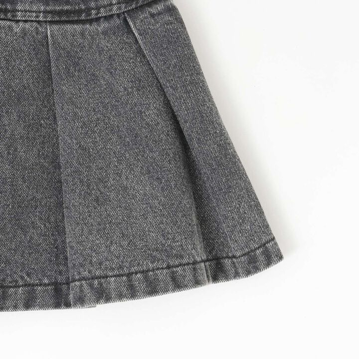 [Lace-Up Denim Skirt with Inner Pants],Blue, medium image number 10