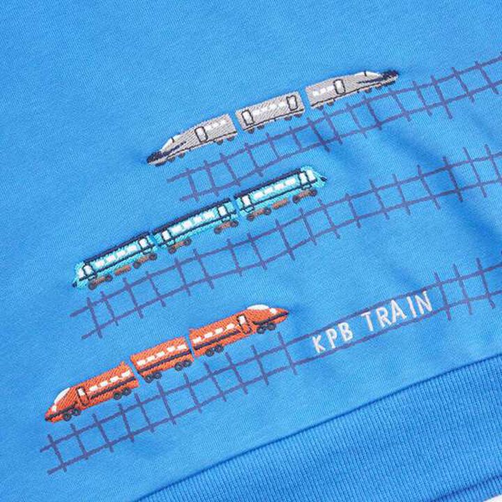 KPBOY Train Embroidery Mini Fleece Set (80-120),Blue, medium image number 8
