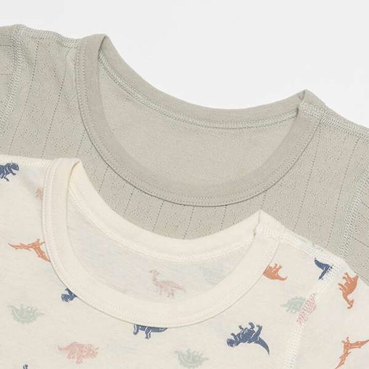 Organic Short Sleeve Undershirts 2-Pack,Pearl white, medium image number 7