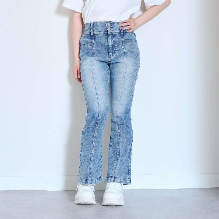 [Stretch] Stylish Flare Denim Pants,, medium