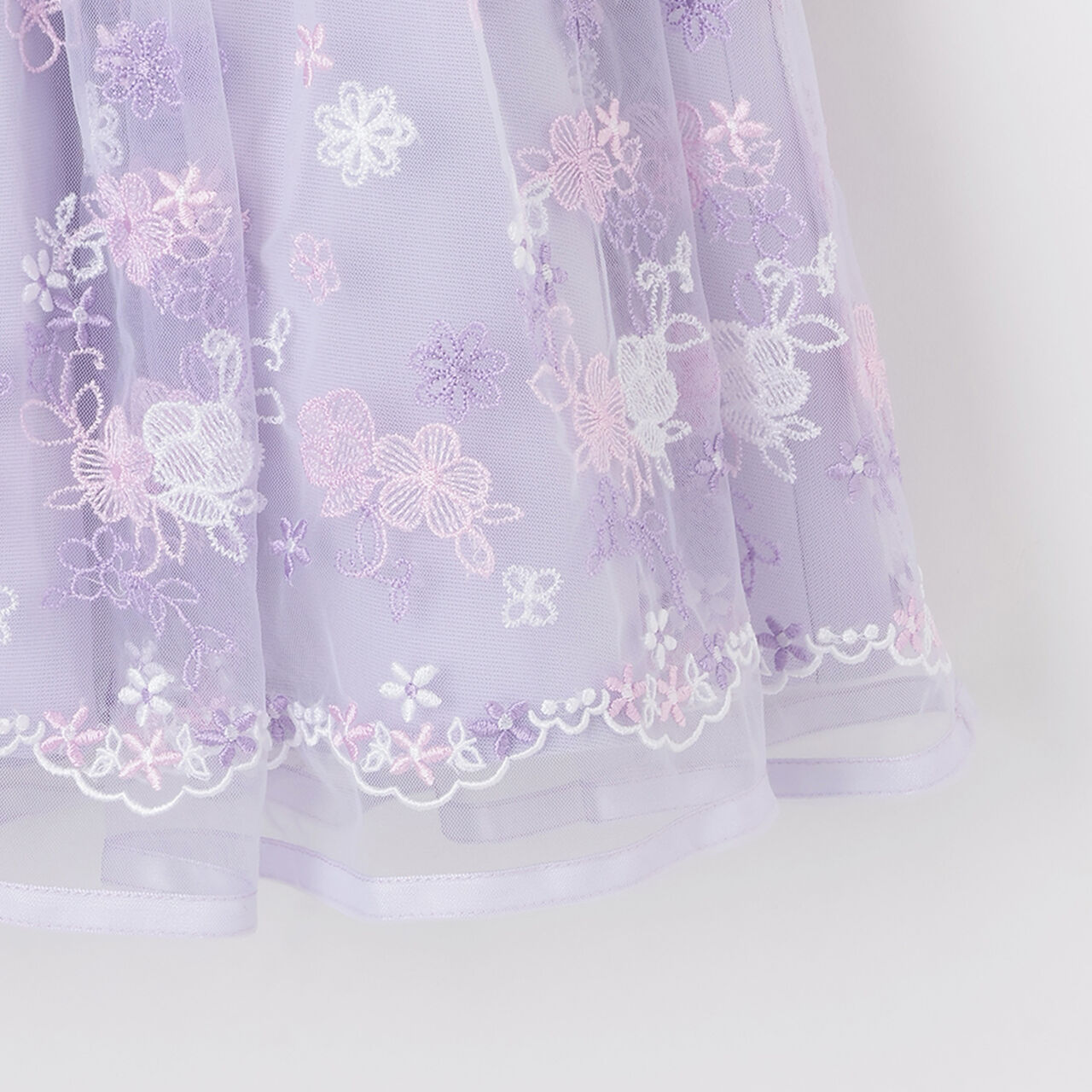 Floral Embroidery Dress & Knit Cardigan Set,Lavender, large image number 14