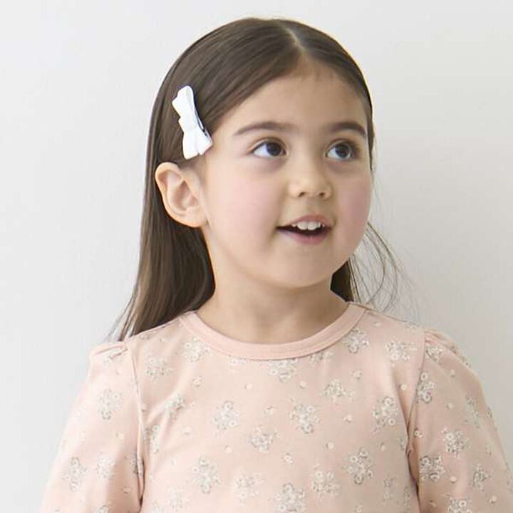 Ribbon Hair Clips 2P,Sax blue, medium image number 5