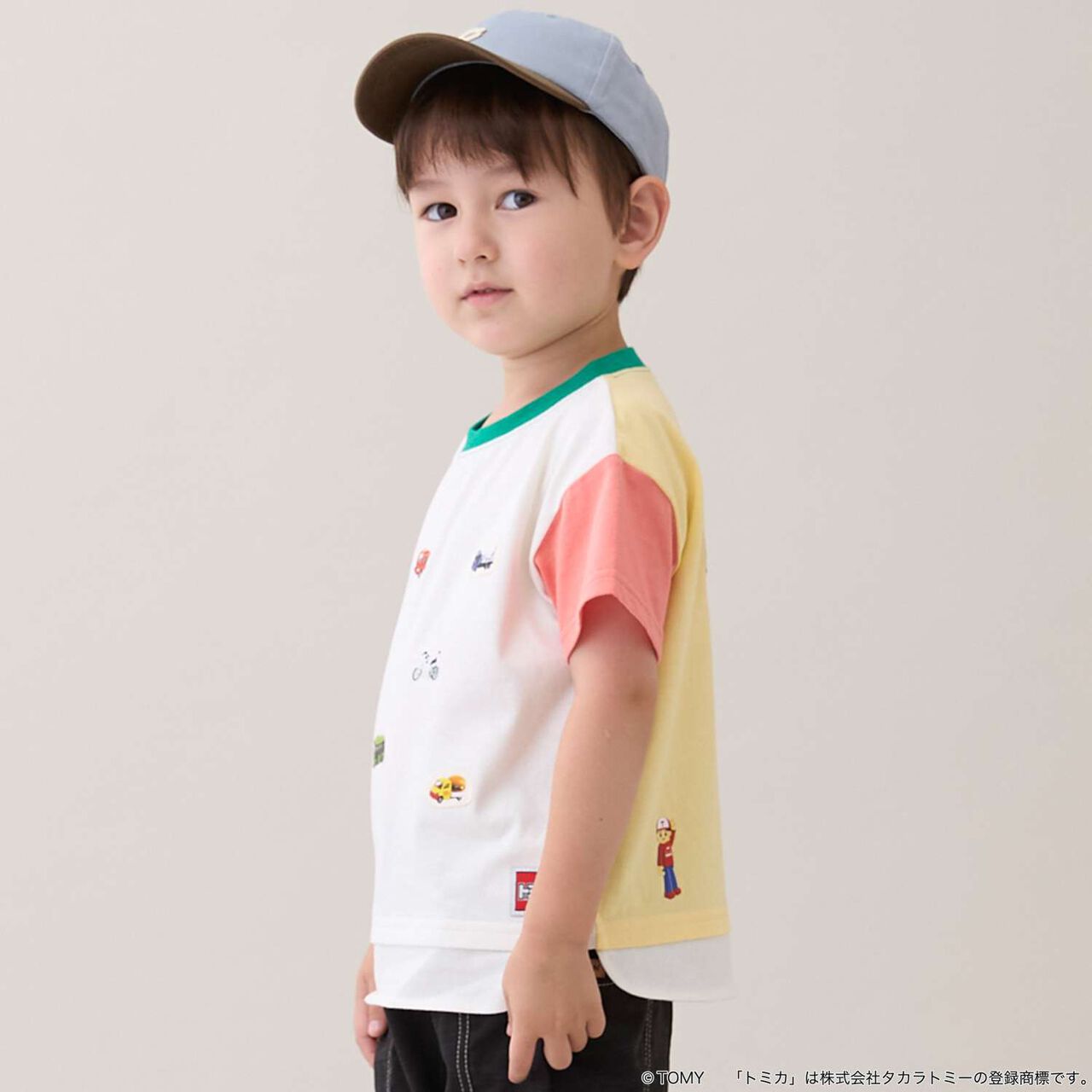 [TOMICA] 下襬拼接短袖T恤,多色, large image number 1
