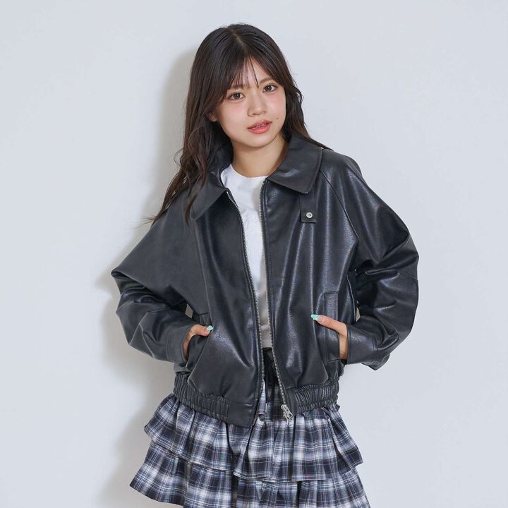 LTXC [Washable, Adjustable] Faux Leather Jacket,Black, medium image number 6