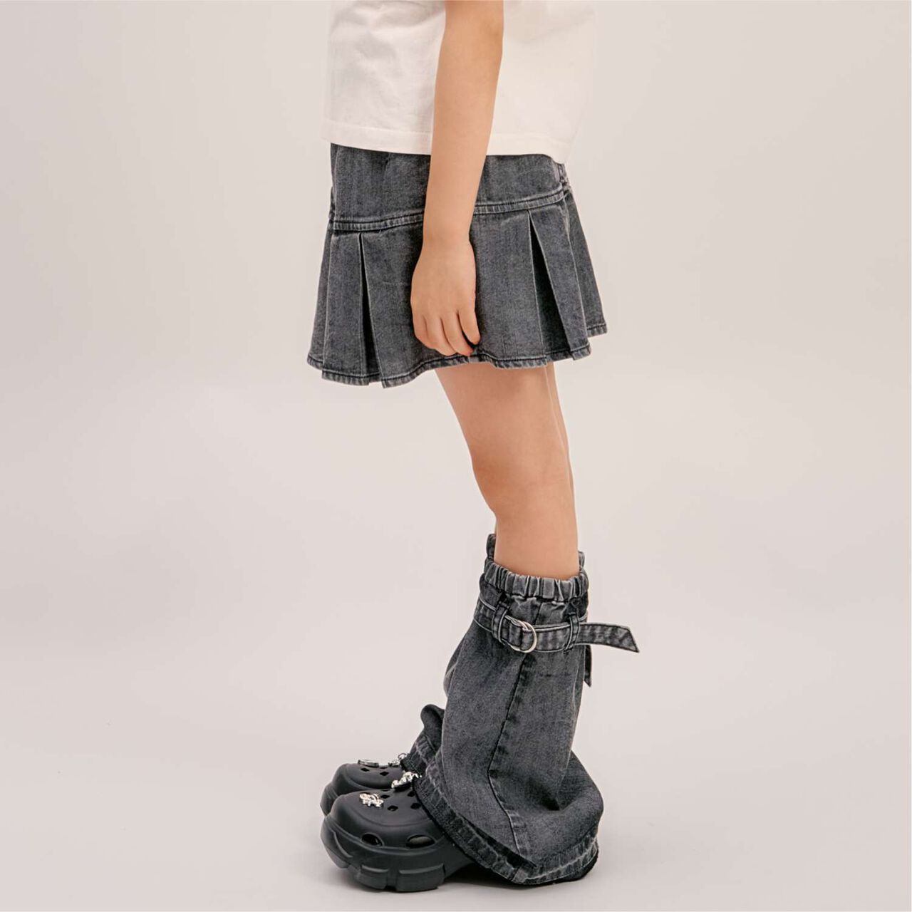 [Cool Touch] Denim Leg Covers,Black, large image number 5
