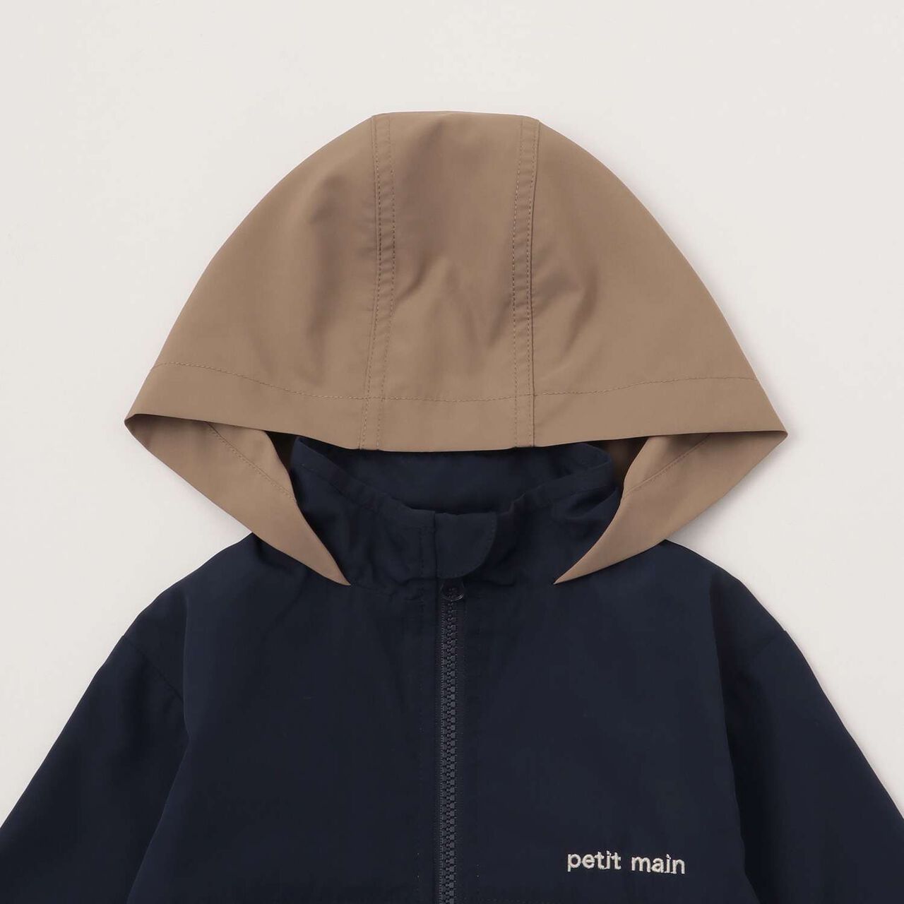 Water-Repellent Color Block Windbreaker,Navy, large image number 12