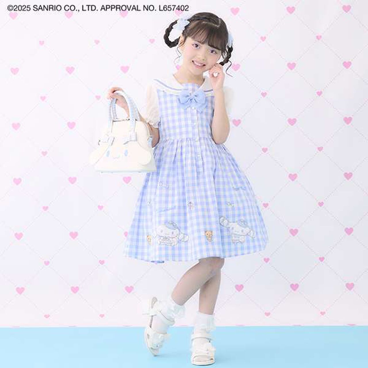 Sparkling Ribbon Hair Ponytail Holder,Sax blue, large image number 9