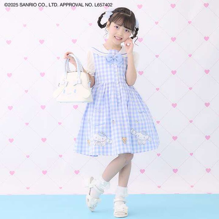 Sparkling Ribbon Hair Ponytail Holder,Sax blue, medium image number 9