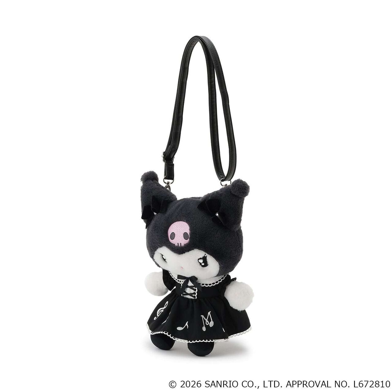 [My Melody / Kuromi] Plush Shoulder Bag,Charcoal gray, large image number 2