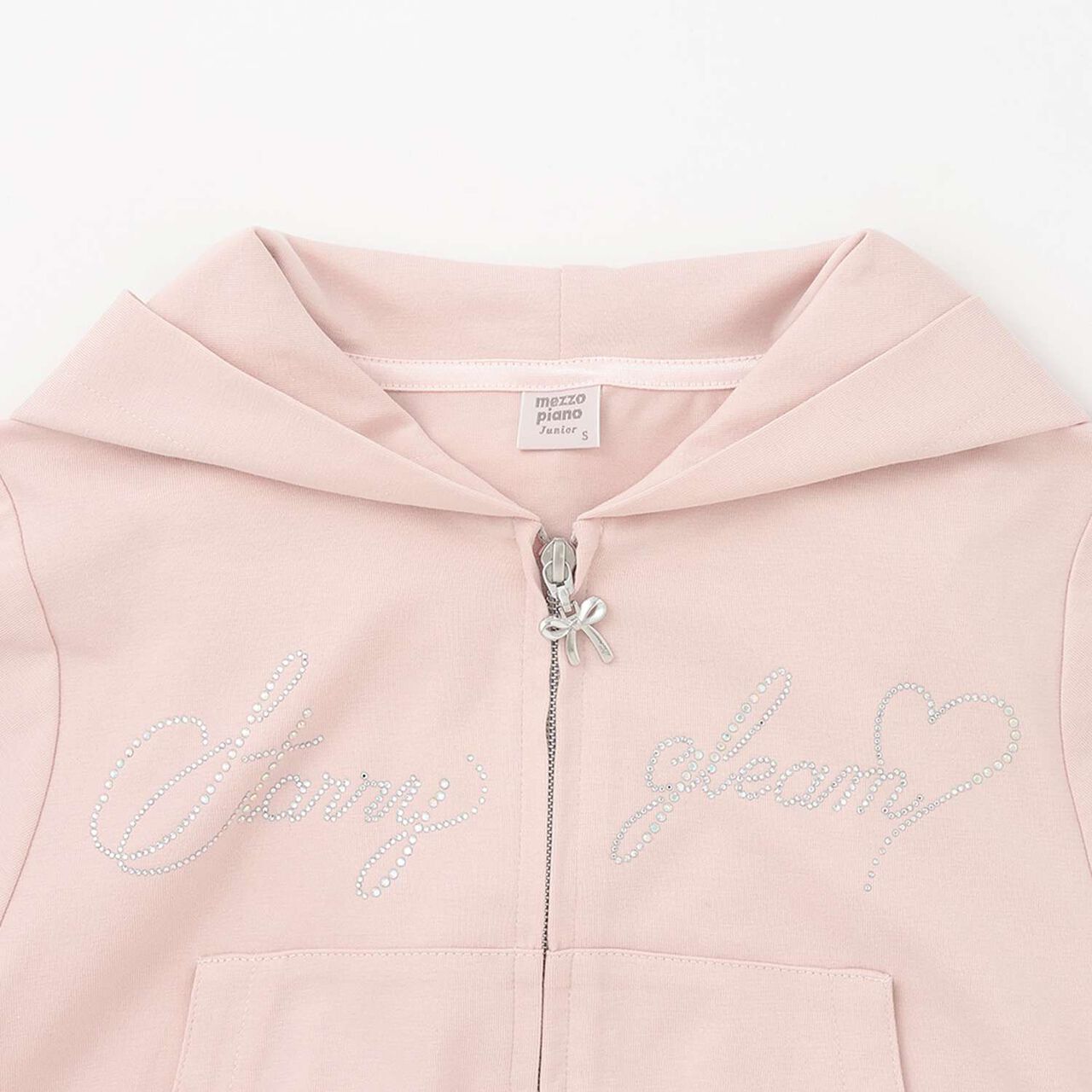 [Cool Touch & UV Protection] Rhinestone Sparkling Logo Zip Parka Outfit Set,Gray, large image number 19