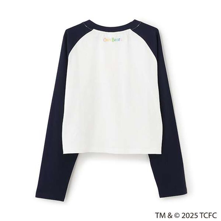 [Care Bears] Raglan Cropped Long-Sleeve T-Shirt,Navy, medium image number 1