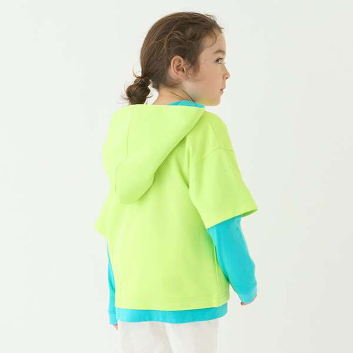 [Water-Repellent] Ponte Fake Layered T Parka,Blue, medium image number 7