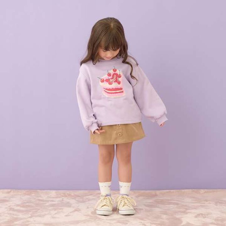 Heart Pocket Corduroy Skirt Pants,Moss green, medium image number 4