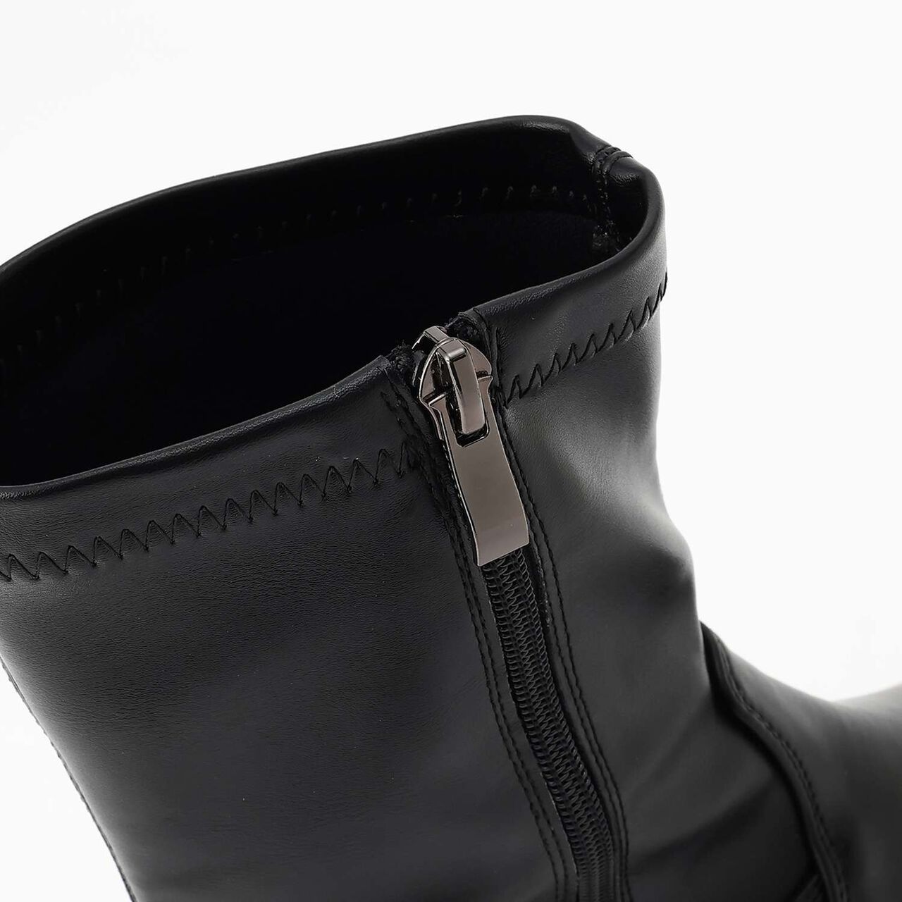 Platform Short Boots,Black, large image number 9