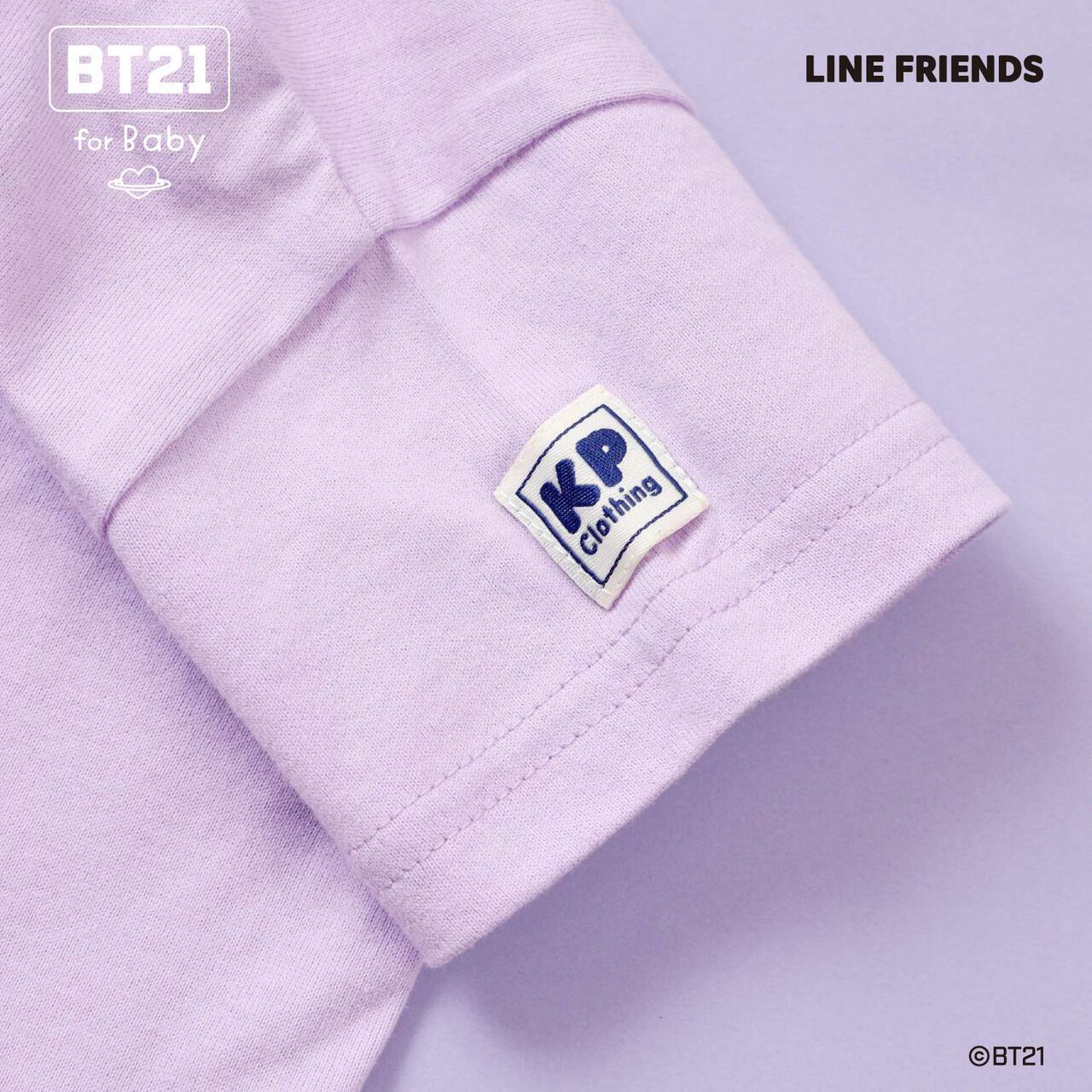 [BT21] Appliqu&eacute; Short Sleeve T-Shirt,Blue, large image number 4
