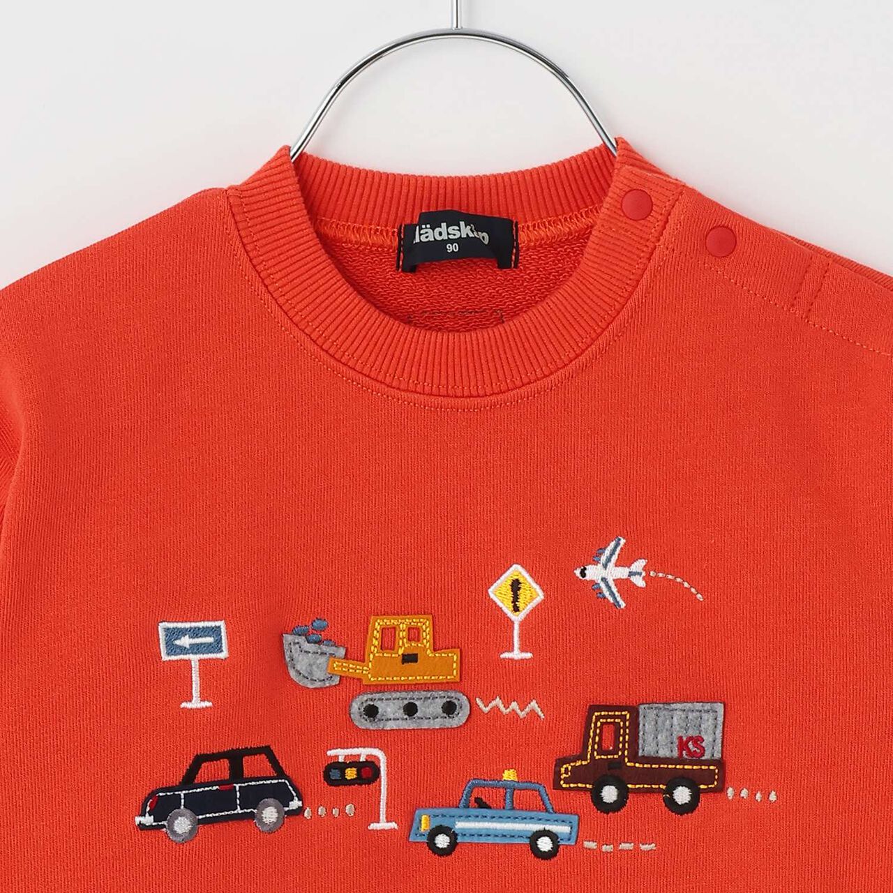 [Restock] Vehicle Appliqué Sweatshirt,Brick, large image number 2