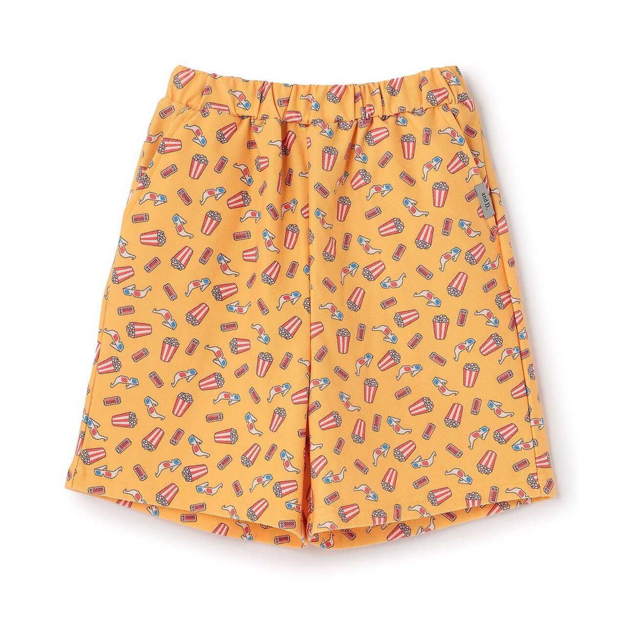 Stretch Cut Twill Patterned Shorts,Peach, large image number 13