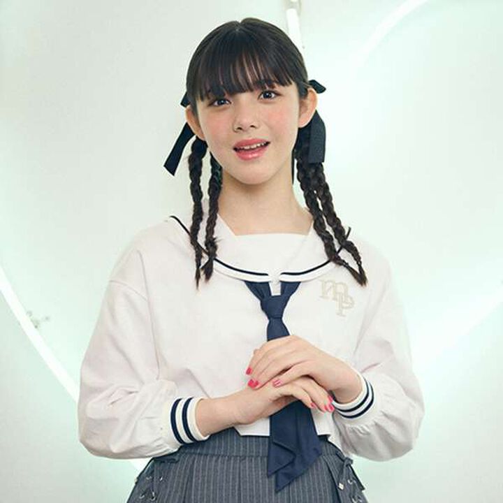 Short-Length Sailor Long-Sleeve Shirt & Tank Top Set,Sax blue, medium image number 13